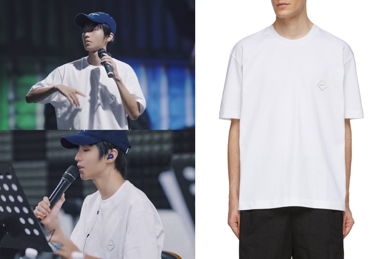
                            王俊凯身着连卡佛甄选Solid Homme T恤 奔赴TFB