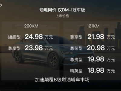 比亚迪汉DM-i冠军版：外观设计与配置升级齐发力